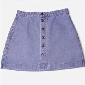 American Apparel Blue Denim Mini Skirt